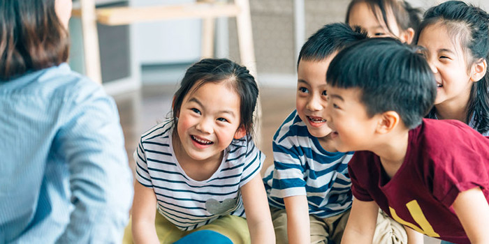 Young children at storytime